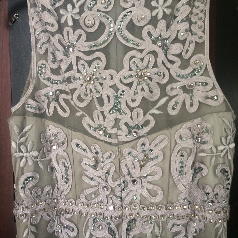 Elegant Silver Gala Dress