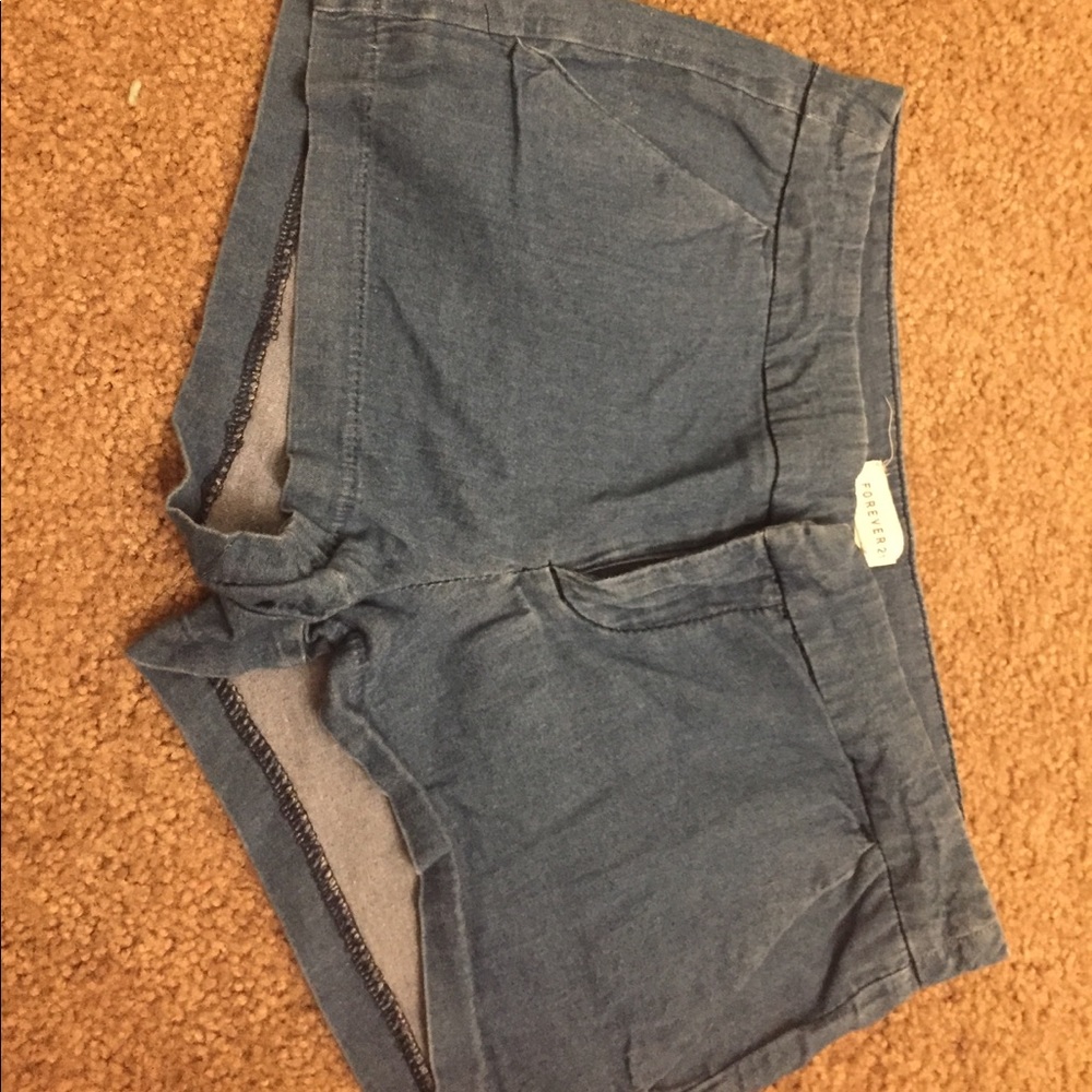 Soft denim shorts