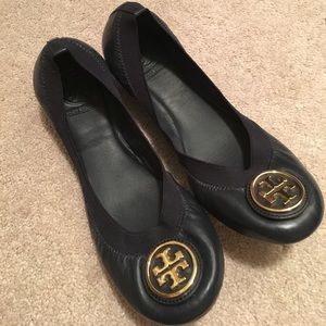 Tory Burch navy flats
