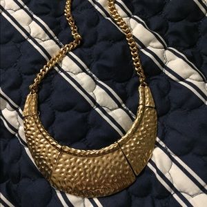 Gold finish chunky necklace
