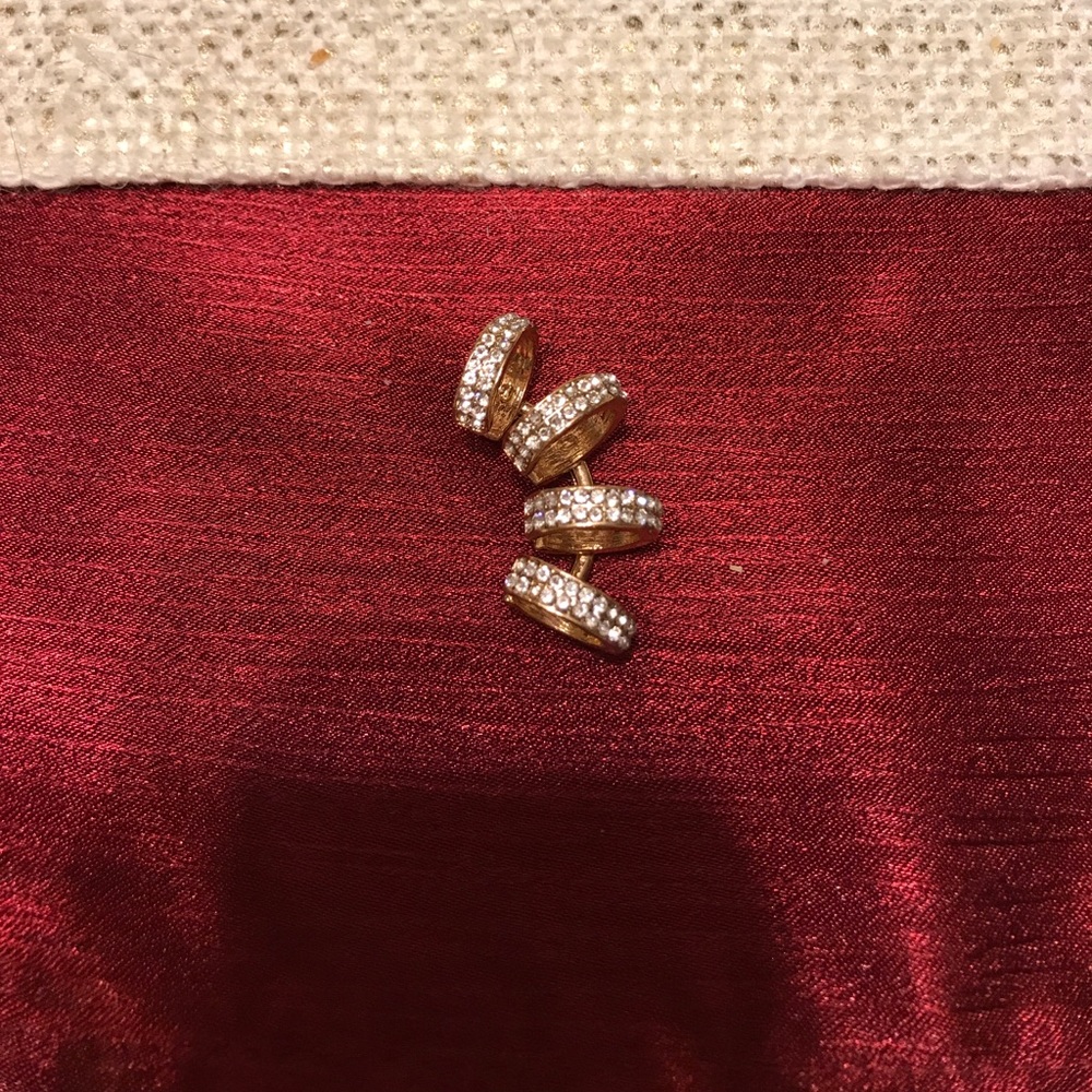Gold Ear Cuff with Rhinestones