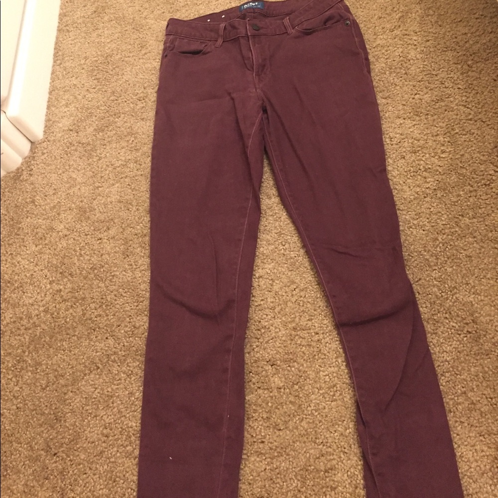 Plum skinny jeans