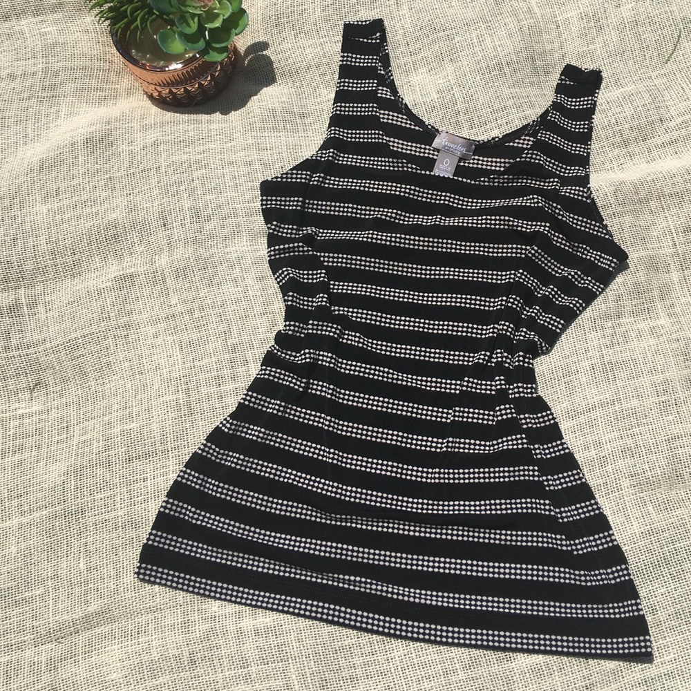Travelers By Chico's Slinky Scoop Tank Top Black