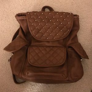 Brown Leather Backpack