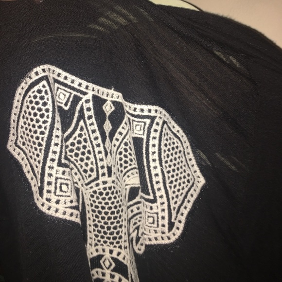 a black hoodie with elephant design - Picture 3 of 3