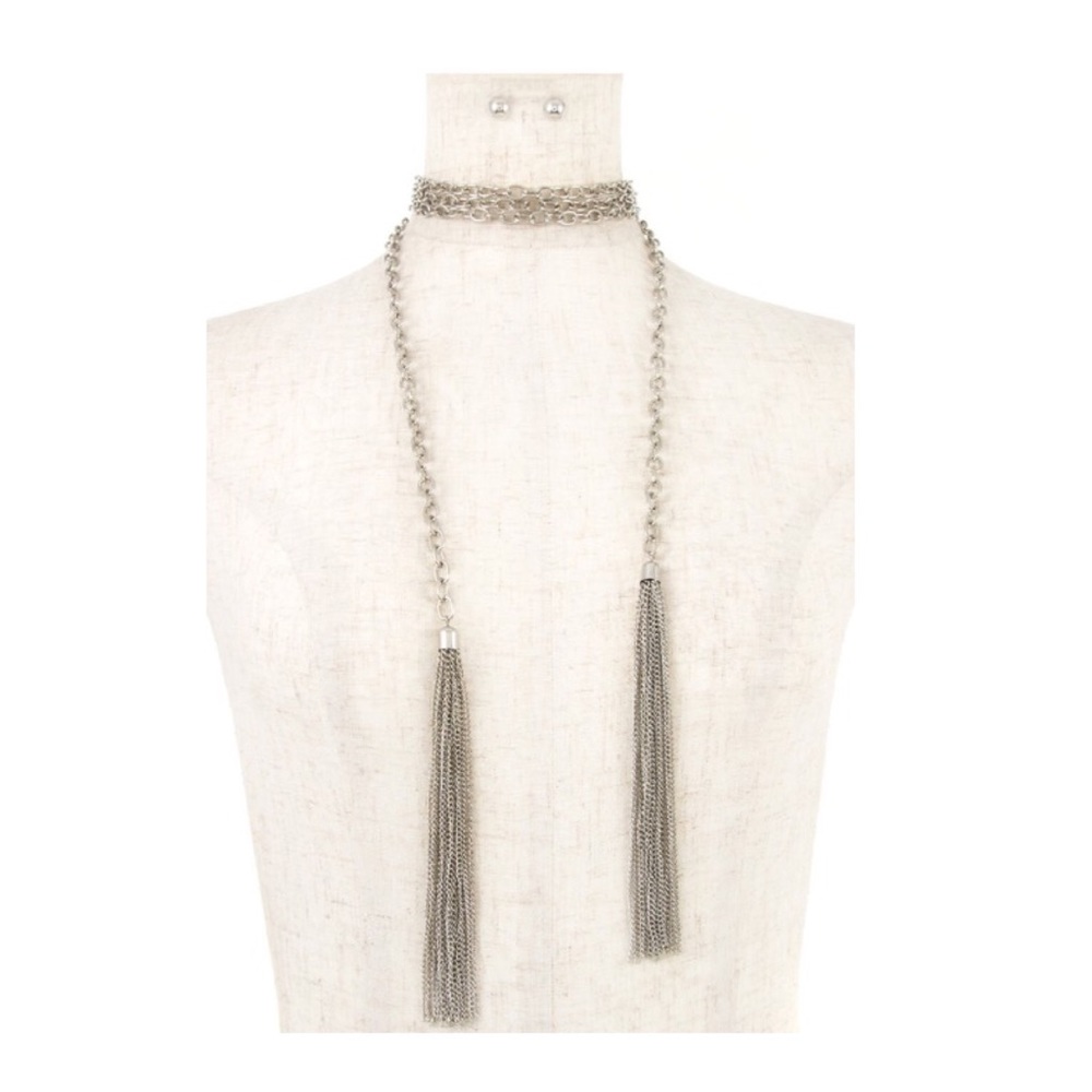 ❗️LAST ONE❗️Chain Tassel Wrap Necklace - Picture 2 of 3