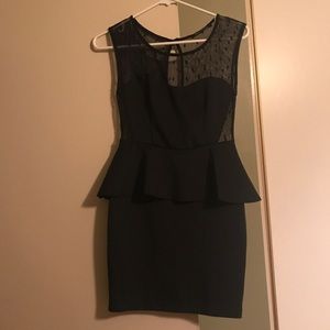 Black Peplum Dress