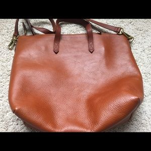 Madewell Transport Satchel in English Saddle Brown