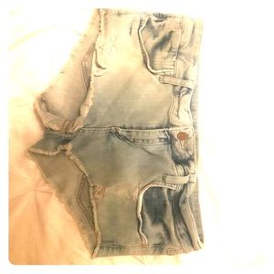 Zara low rise shorts (denim shorts)