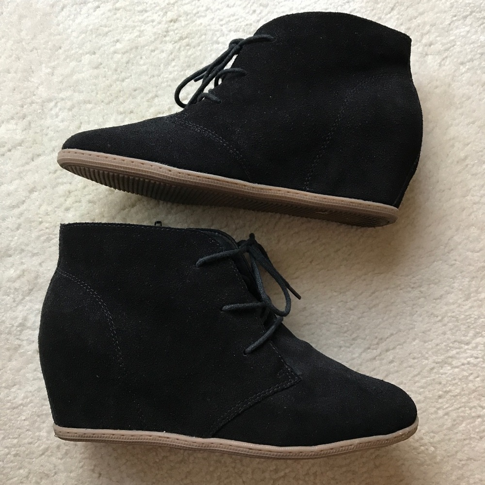 Dolce Vita Lace Up Wedge Booties