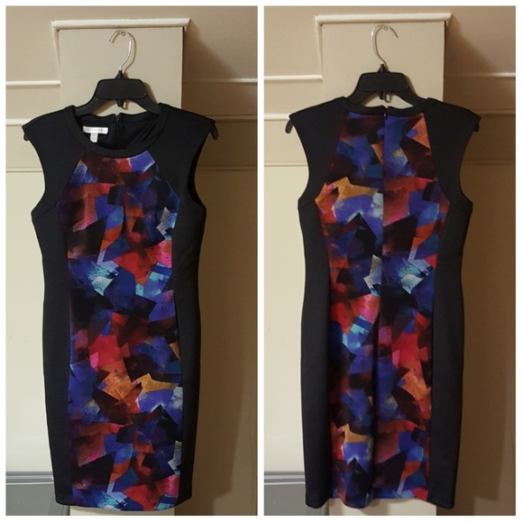London Times Multi Color Color Block Dress - Picture 1 of 4
