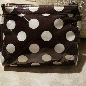 Henri Bendel polka dot mini t gusset makeup bag