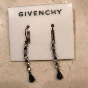 Givenchy Black Teardrop Earrings NWT