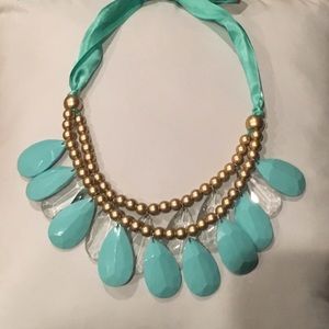 Gold and Teal Necklace