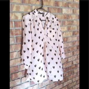 Heart chiffon blouse Ali & Kris