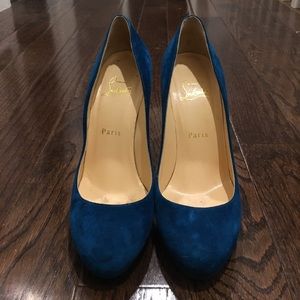 Authentic Christian Louboutin suede stilettos