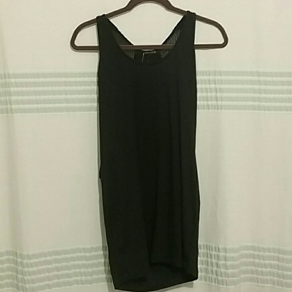 LAmade Split Back Tunic Tank with Mesh Lining