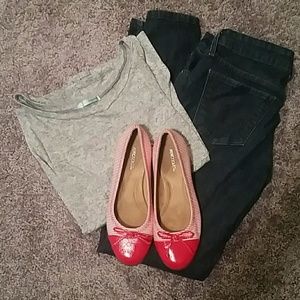 Red two-toned shoes! Super cheap but good quality!