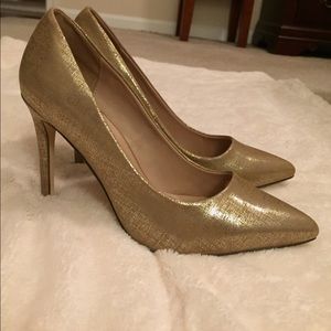Gold Mix No. 6 Stiletto Evening Heels - Size 8.5
