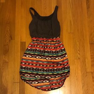 Brown High Low Dress