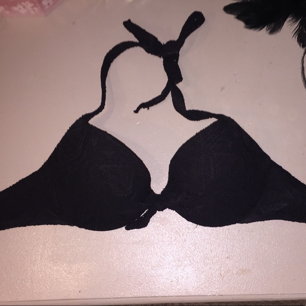 Black lace bikini top