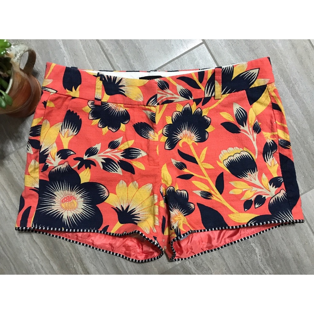 J. Crew Mid-rise Tropical Floral Shorts