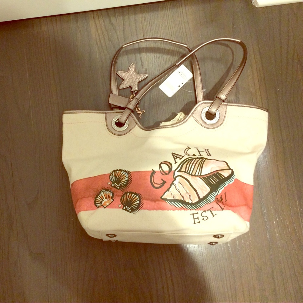 NEVER BEEN USED Coach canvas tote bag