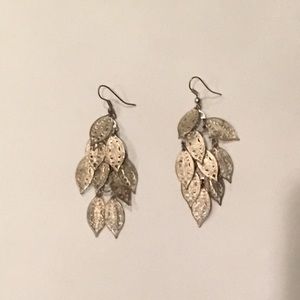 Gold Feather Earrings