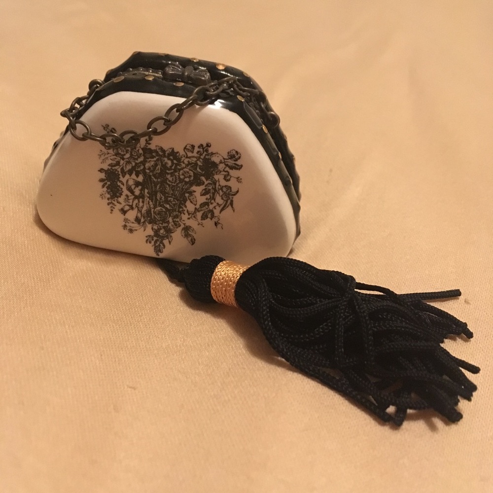 Mud Pie Toile Treasure Box Purse