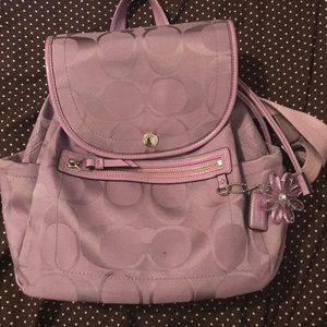 Purple coach book bag