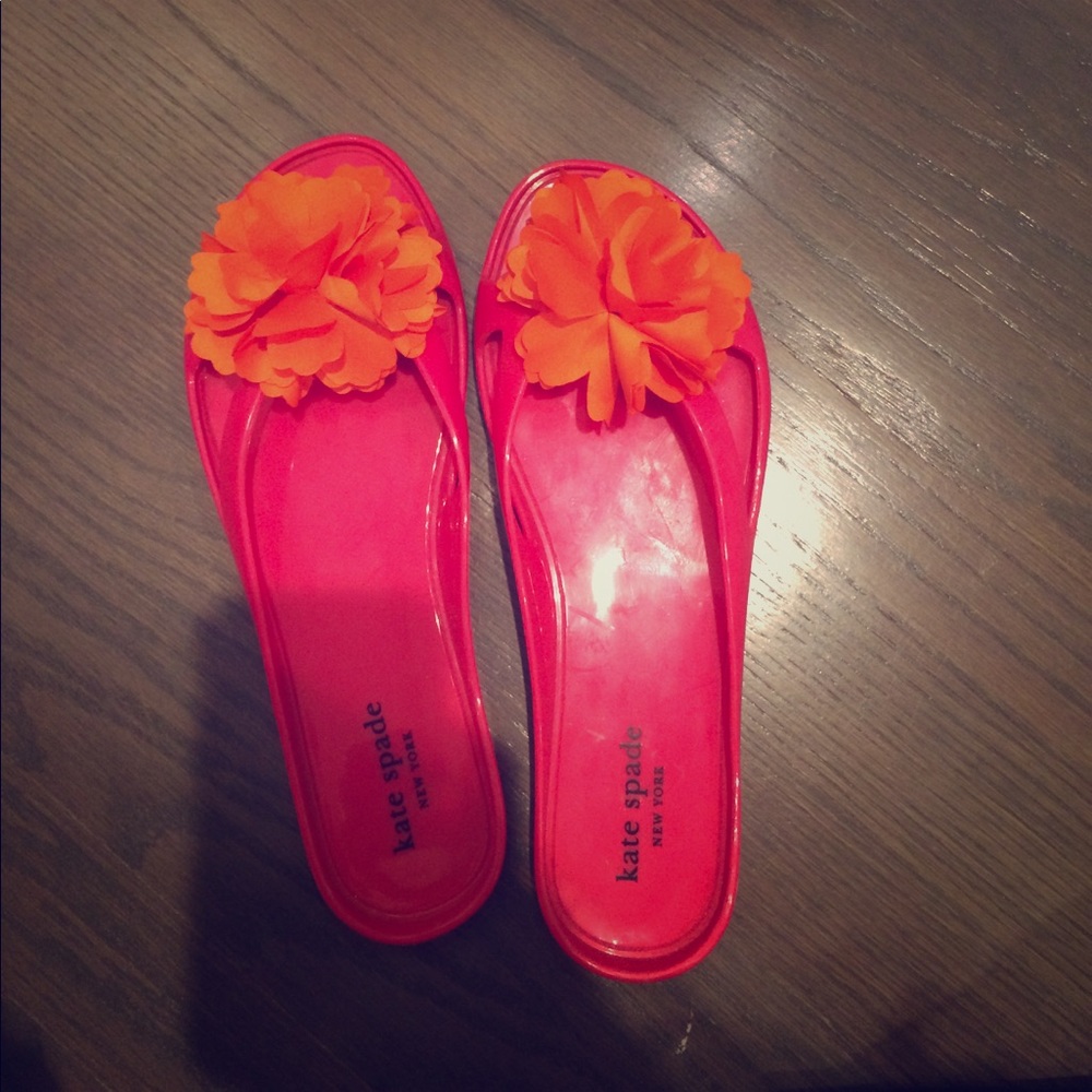 Hot pink kate spade jellies