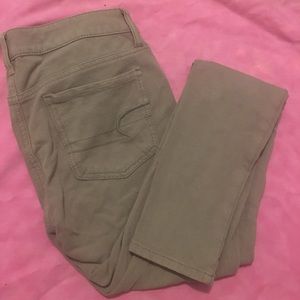 AE olive green jeggings