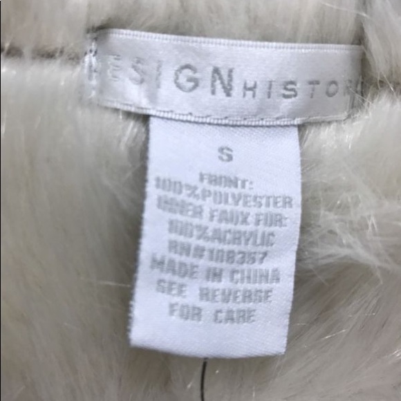 NWT Design History Faux Shearling Vest W/ Pockets - Picture 3 of 7