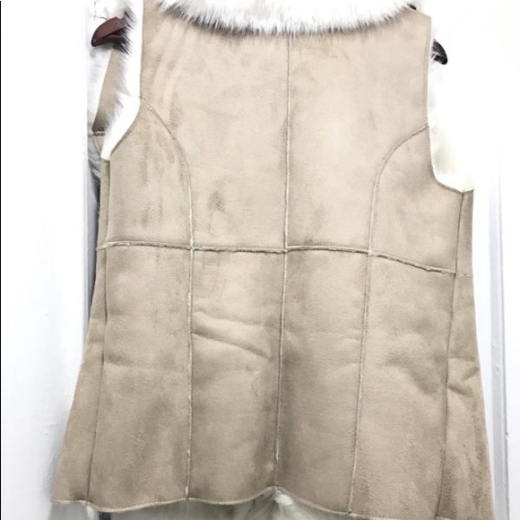 NWT Design History Faux Shearling Vest W/ Pockets - Picture 7 of 7