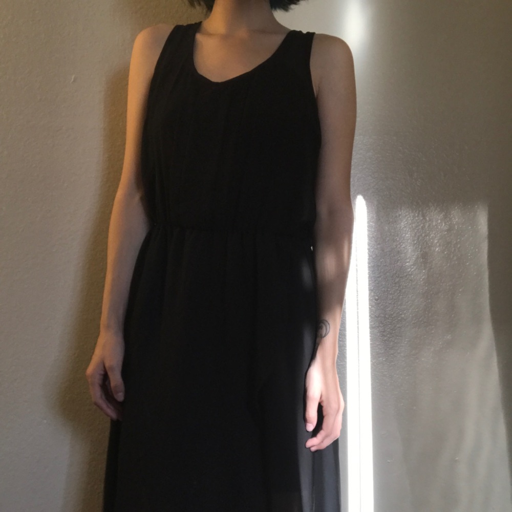 Plain Black Maxi Dress