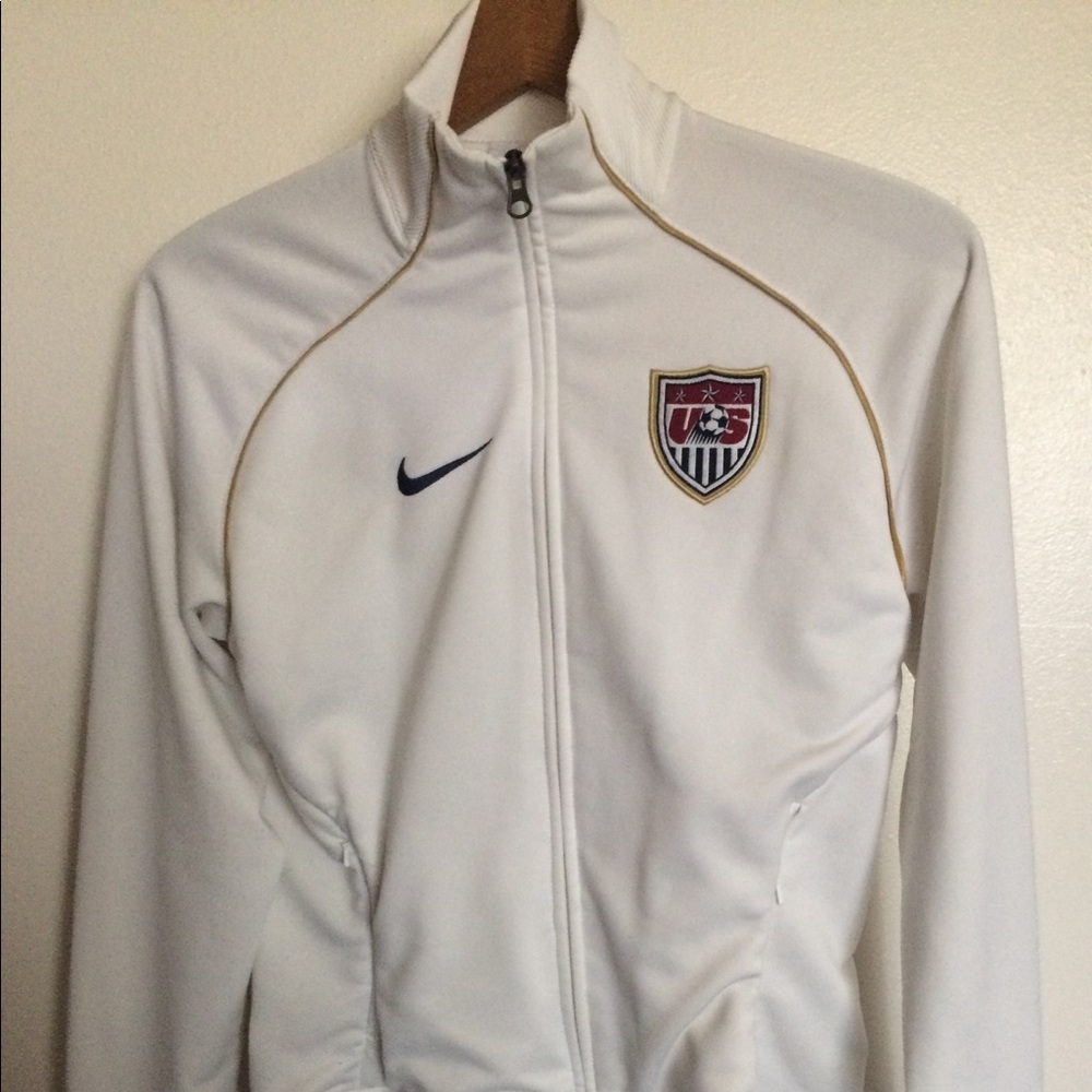 Nike white USA zipper jacket