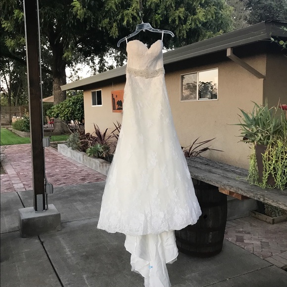 Ivory Lace Wedding Dress - Picture 2 of 8