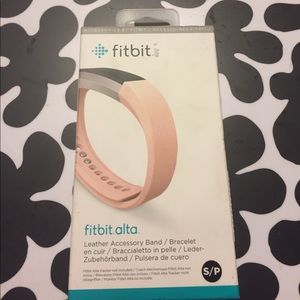 Fitbit Alta Pink Leather Band Small