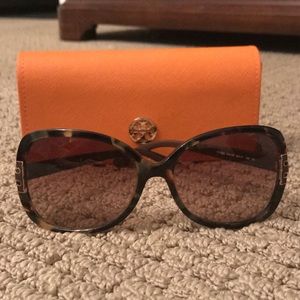 Tory Burch T Sunglasses, 56mm - Dark Tortoise