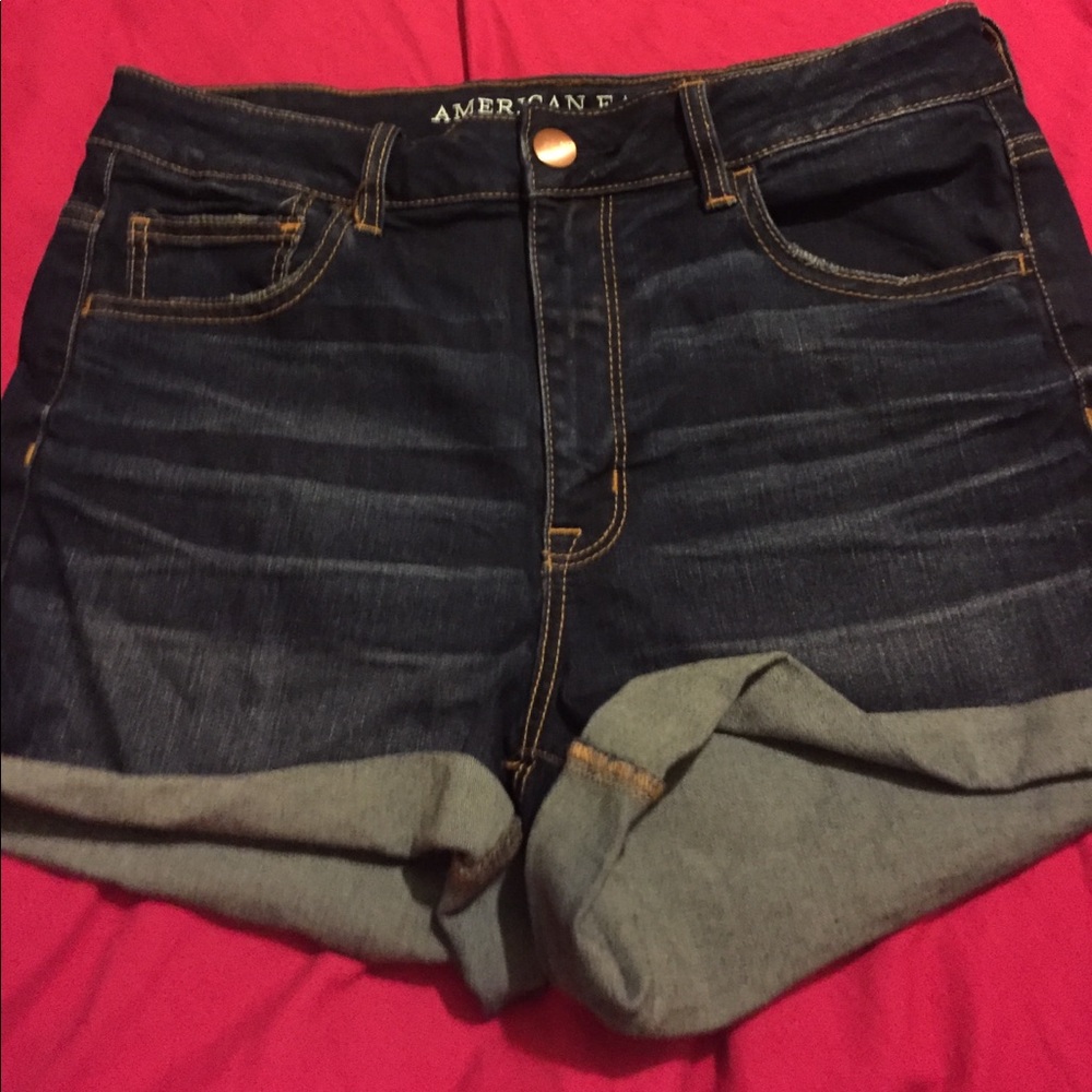 American Eagle Dark Hi-Rise Shorties