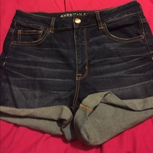American Eagle Dark Hi-Rise Shorties