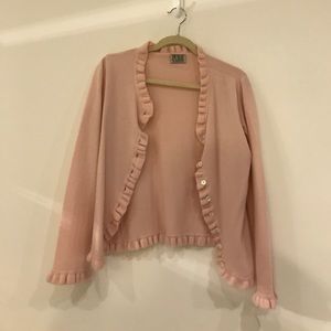 PURE Collection pink cashmere cardigan. Size 10.