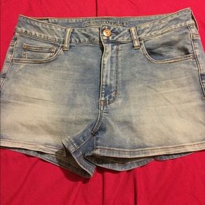 American Eagle Acid Wash Hi-Rise Shorties