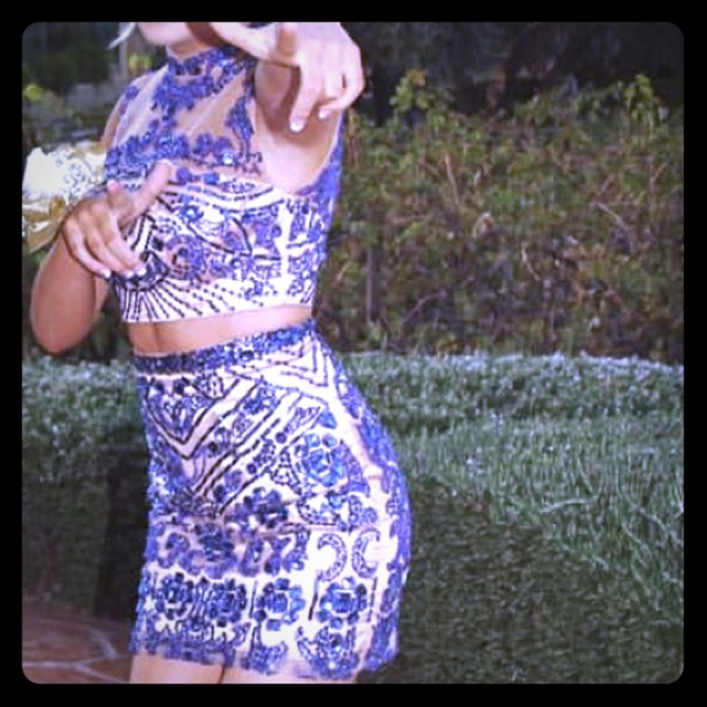 Sherri Hill two piece beaded dress!