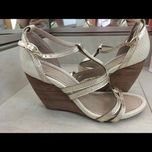 Seychelles Gold/Metallic Wedges