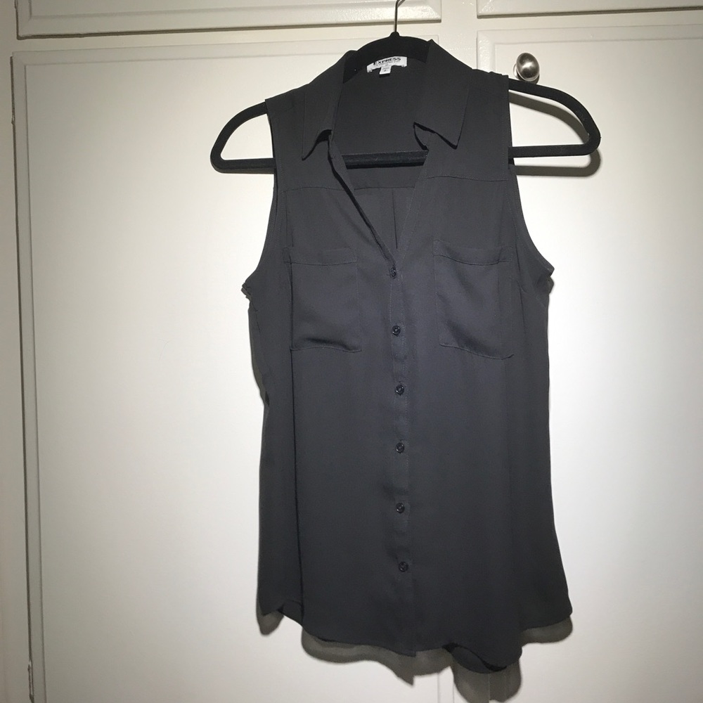 Express chiffon sleeveless Portofino shirt!