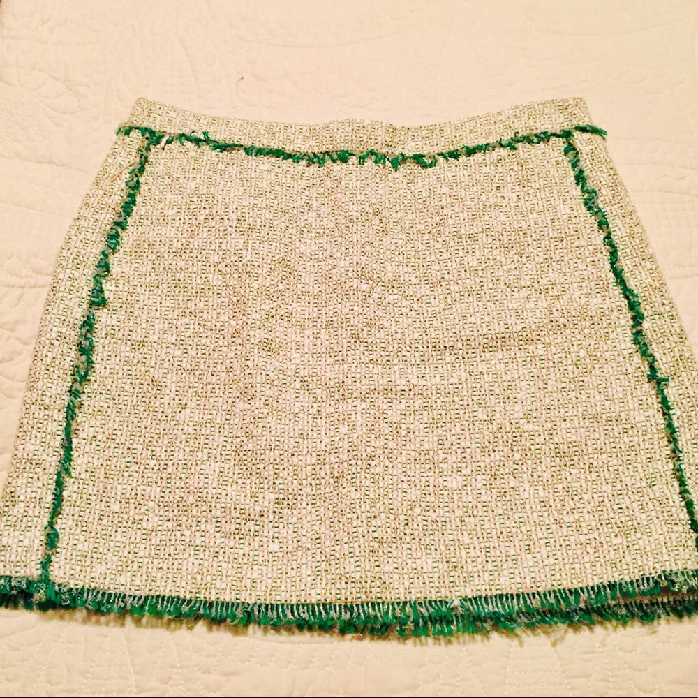 J.Crew wool, cotton, Metallic skirt
