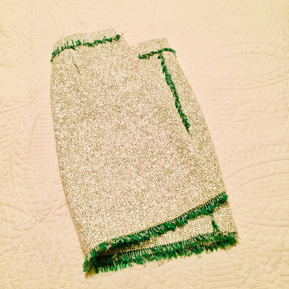 J.Crew wool, cotton, Metallic skirt - Picture 2 of 2