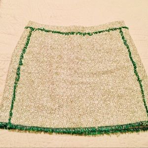 J.Crew wool, cotton, Metallic skirt