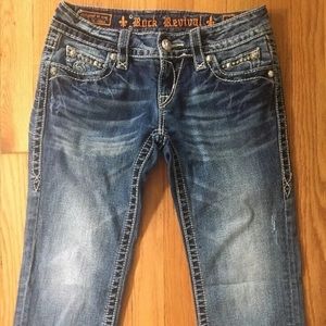 Rock Revival Noelle Capri Cropped Jeans size 27
